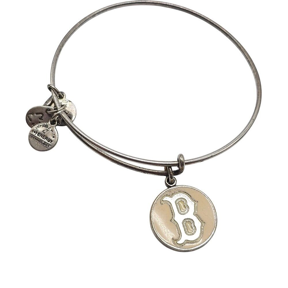 Alex & Ani MLB Boston Red Sox Silver Tone Expandable Charm Enamel Bracelet